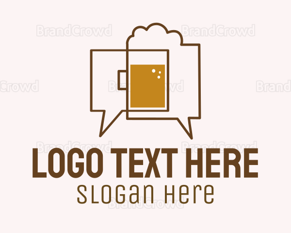 Beer Chat Bubble Logo