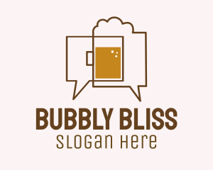 Beer Chat Bubble logo design