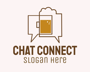 Chatting - Beer Chat Bubble logo design