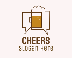Beer Chat Bubble logo design