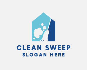 Broom House Cleaning  logo design