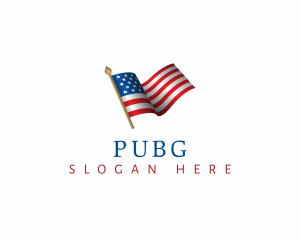 Politician - USA Flag Pole logo design