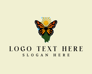 American Badger - Illinois Monarch Butterfly logo design