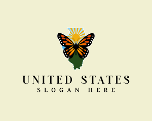 Illinois Monarch Butterfly logo design