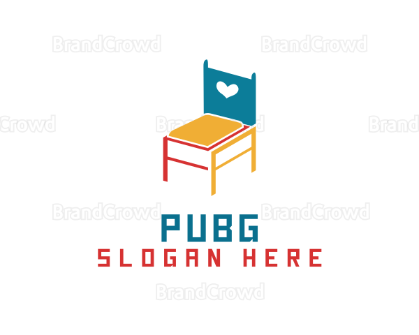 Colorful Chair Design Logo