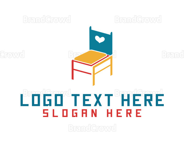 Colorful Chair Design Logo