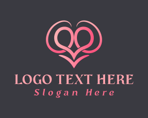 Gradient Abstract Heart logo design