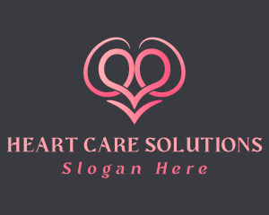 Gradient Abstract Heart logo design