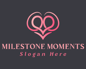 Anniversary - Gradient Abstract Heart logo design