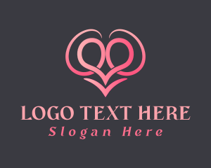 Relationship - Gradient Abstract Heart logo design