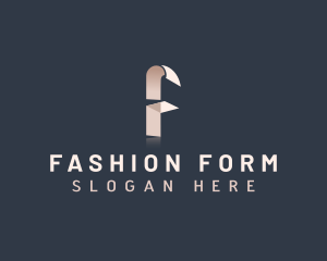 Chic Elegant Fashion Letter F logo design