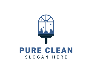 Clean Window Squeegee logo design