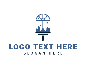 Window Cleaner - Clean Window Squeegee logo design