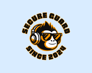 DJ Headphones Monkey Logo