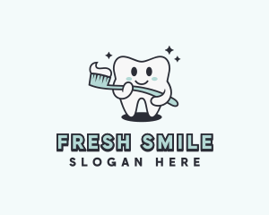 Toothbrush Dental Tooth logo design
