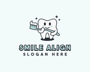 Toothbrush Dental Tooth logo design