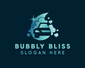 Car Bubbles Sparkle logo design