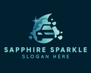 Car Bubbles Sparkle logo design