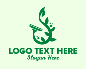 Eco Friendly - Natural Vine Squeegee logo design