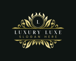 Luxury Ornamental Leaf logo design