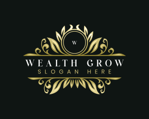 Luxury Ornamental Leaf logo design