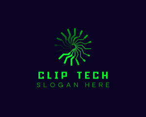 Motion Clock Tech logo design