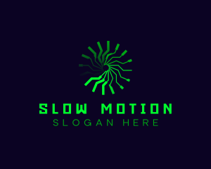 Motion Clock Tech logo design