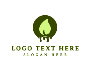 Healthy - Eco Candle Flame logo design