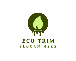 Eco Candle Flame logo design