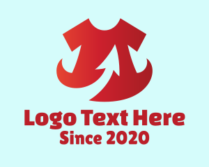 Mobile App - Red Arrow Shirt logo design