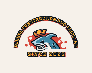 Gamer - Crown Shark Fish Esports logo design