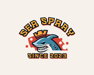 Crown Shark Fish Esports logo design