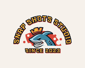 Game Streaming - Crown Shark Fish Esports logo design
