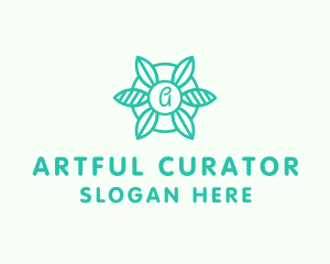 Organic Leaf Lantern logo design