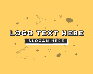 Playful - Cute Quirky Drawing Shapes logo design