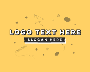 Fun - Cute Quirky Drawing Shapes logo design