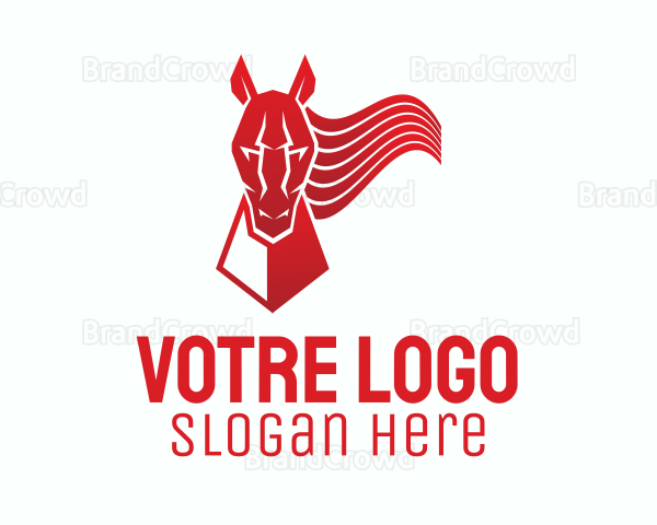 Red Horse Mane Logo