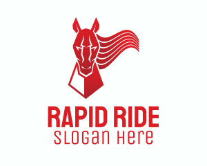 Red Horse Mane logo design