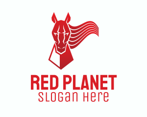 Red Horse Mane logo design