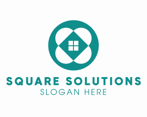 Squares - House Window Property logo design