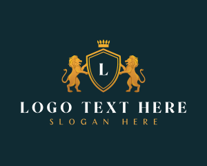 Prestige - Royal Lion Shield logo design