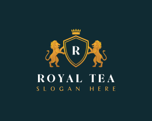 Royal Lion Shield logo design