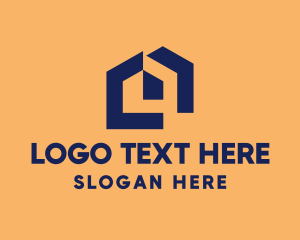 Negative Space - House Pentagon Property logo design