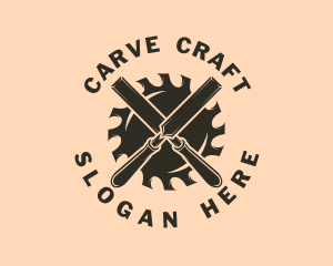 Wood Carving Furnishing logo design