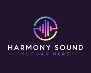 Audio Sound Wave logo design