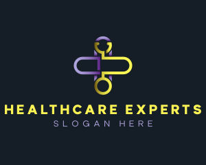 Healthcare Clinic Stethoscope logo design