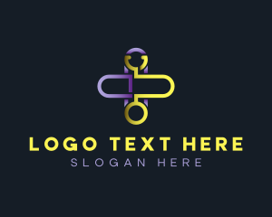 Diagnostic - Healthcare Clinic Stethoscope logo design