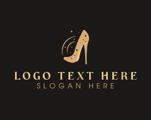 High Heels - Sparkle Stiletto Shoe logo design