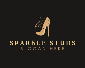 Sparkle Stiletto Shoe logo design