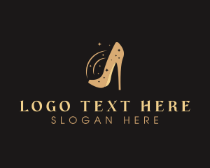 Stiletto - Sparkle Stiletto Shoe logo design